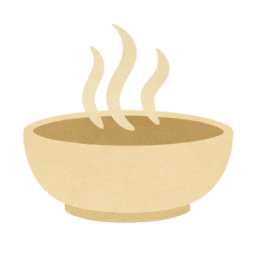 An illustration of a bowl representing meal support and assistance with food preparation