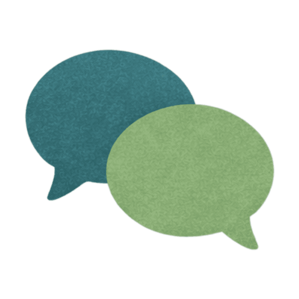 Speech bubble icon representing communication