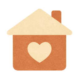 An illustration of a house, representing arranging care at home