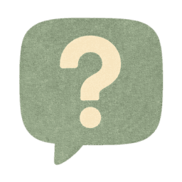 Illustration of a speech bubble with a question mark inside.
